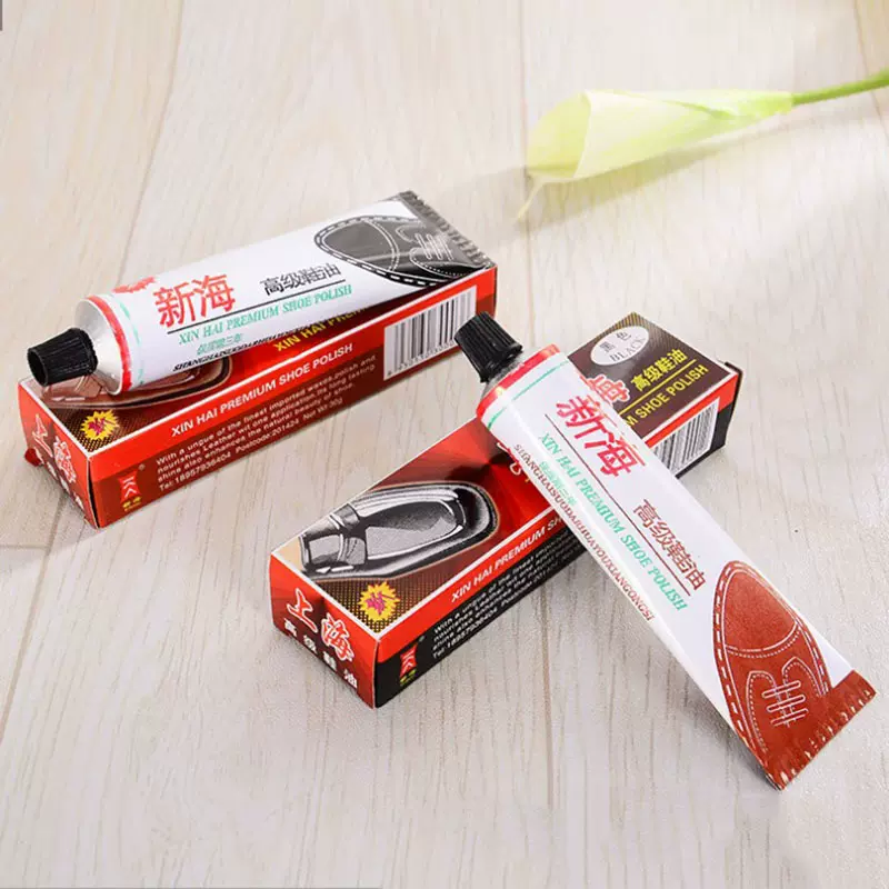 申花鞋油 厂家批发30g皮鞋油黑色棕色真皮护理保养油皮制品护养油