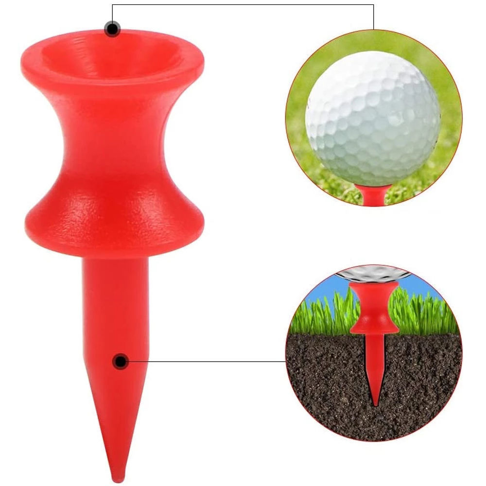 Golf de plástico Bola de uñas Golf Tee suministros práctica de Golf asiento de la bola 33mm