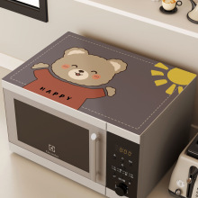 新款卡通微波炉防尘盖布皮革防滑垫防水防晒冰箱床头柜台面垫批发
