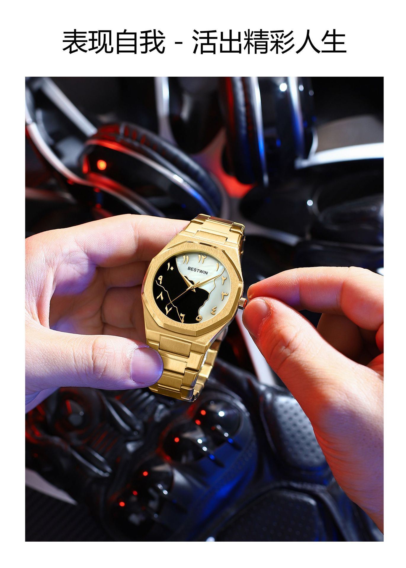 140g Weight Tempered Glass Mirror Material Stainless Steel Strap Material Watch Classification Pointer Display Type Double Side Snaps Buckle Style Diamond Dial Shape Daily, Street Occasion Quartz Movement Solid Color Pattern All Seasons Season Men's Gender Business, Classic Style Style Business Classic Style Solid Color Double Side Snaps Quartz Watch 5