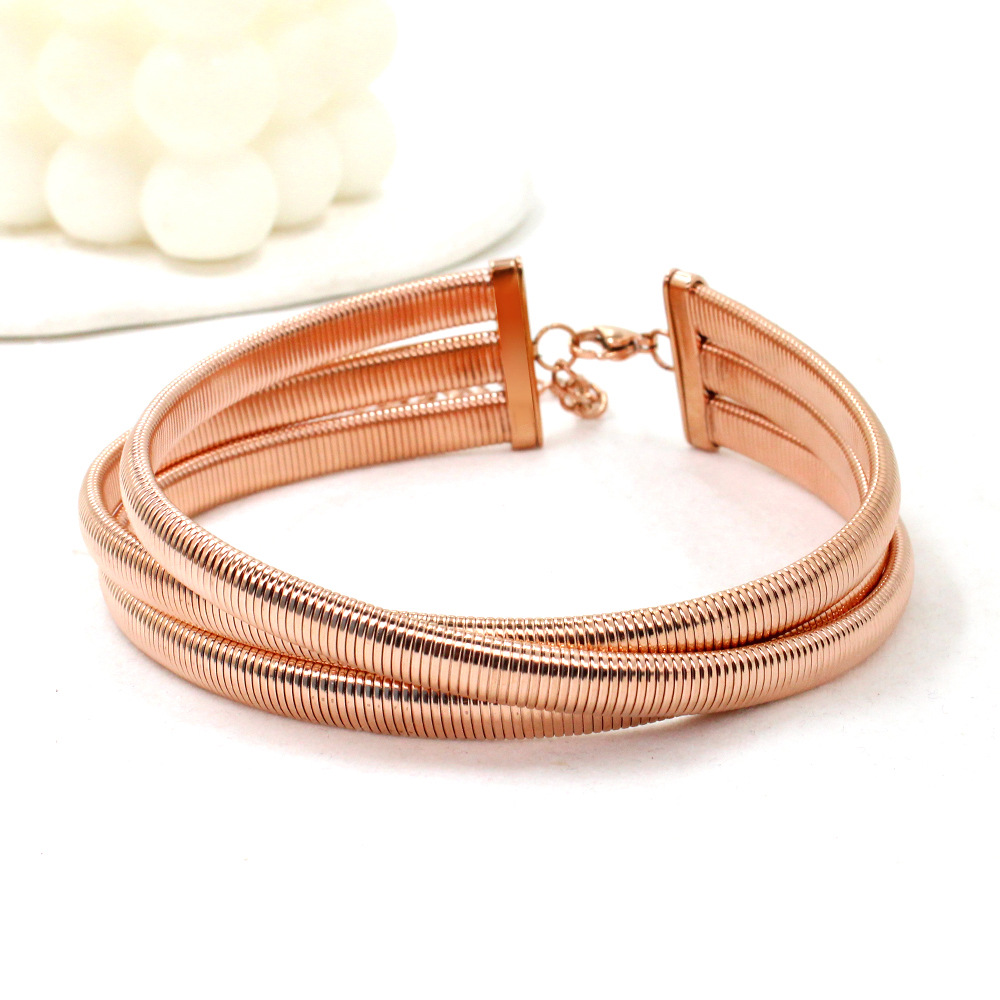 1 Piece Quantity PVD Coated Real Gold Plated Solid Color 304 Stainless Steel Punk Waterproof Non Tarnish 304 Stainless Steel Choker