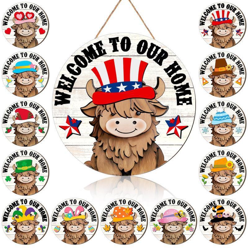 Christmas Halloween 35pcs Interchangeable Welcome Sign|undefined