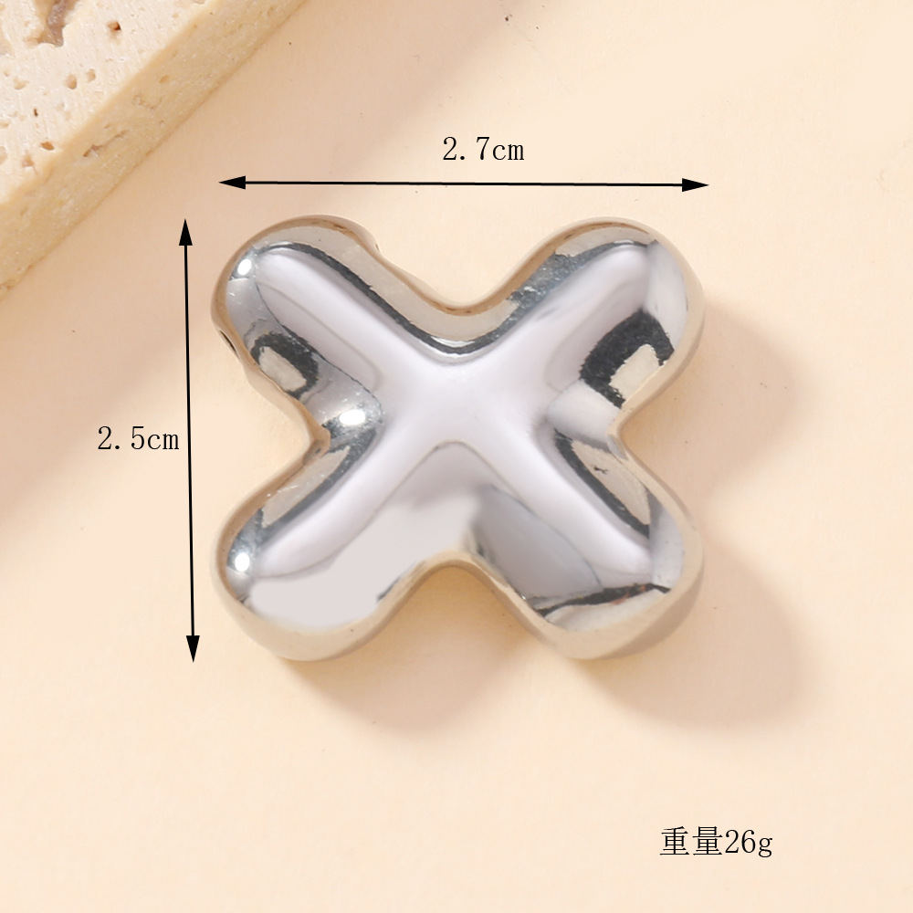 Colgante único venta cruzada de burbujas de fundición 26 collares de letras inglesas accesorios colgante DIY joyas de acero inoxidable