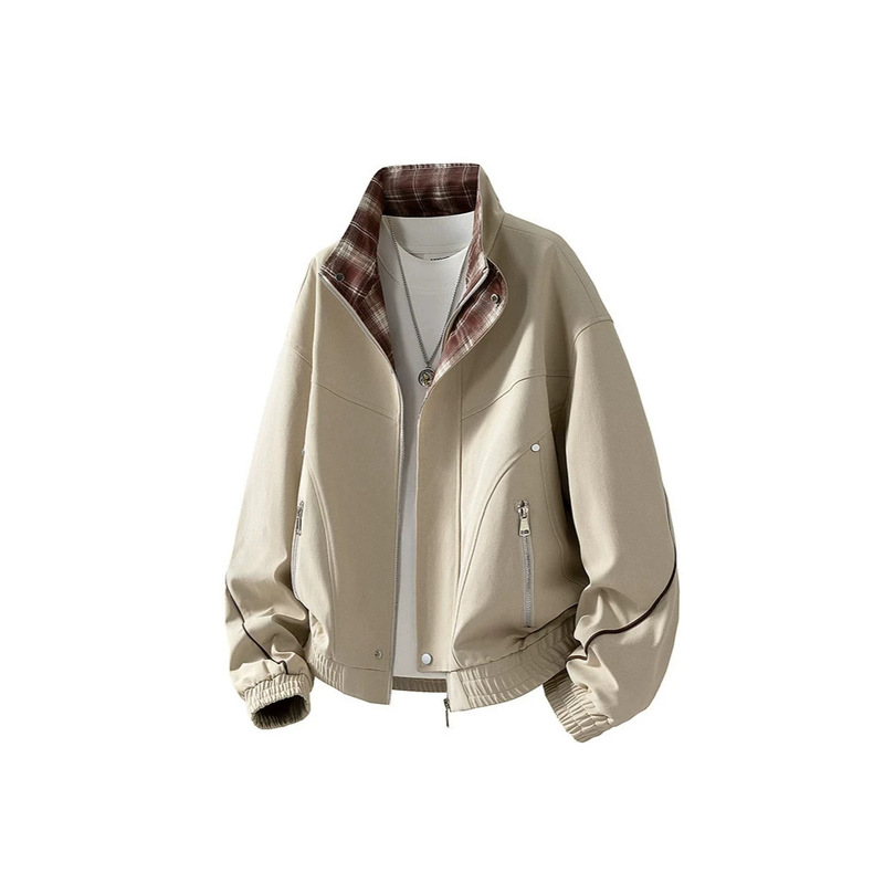 2026 New Large Size Men's Jacket, Patchwork Versatile Loose Coat, Autumn and Winter Turn-down Collar Casual Vintage Men's Jacket 2026 New Large Size Men's Jacket, Patchwork Versatile Loose Coat, Autumn and Winter Turn-down Collar Casual Vintage Men's Jacket