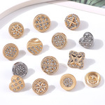 金属保色衬衫扣子女衣服开衫高档金属百搭钻钮扣