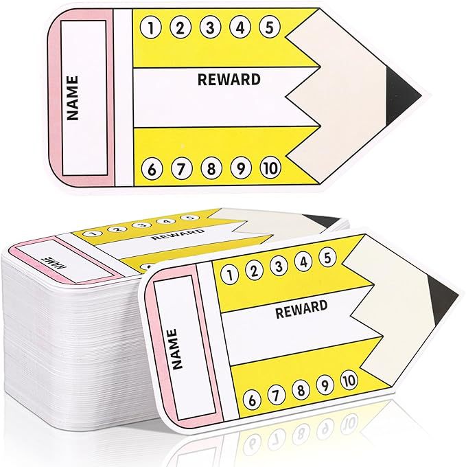 境外热卖铅笔形状的奖励卡 积分卡 课堂行为激励和专注奖励