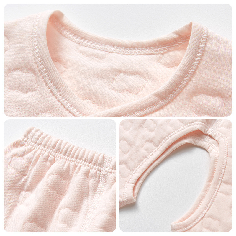 Ropa de bebé recién nacido Otoño e Invierno recién nacido acolchado cálido split algodón fino tocando fondo monje otoño ropa bebé ropa interior traje