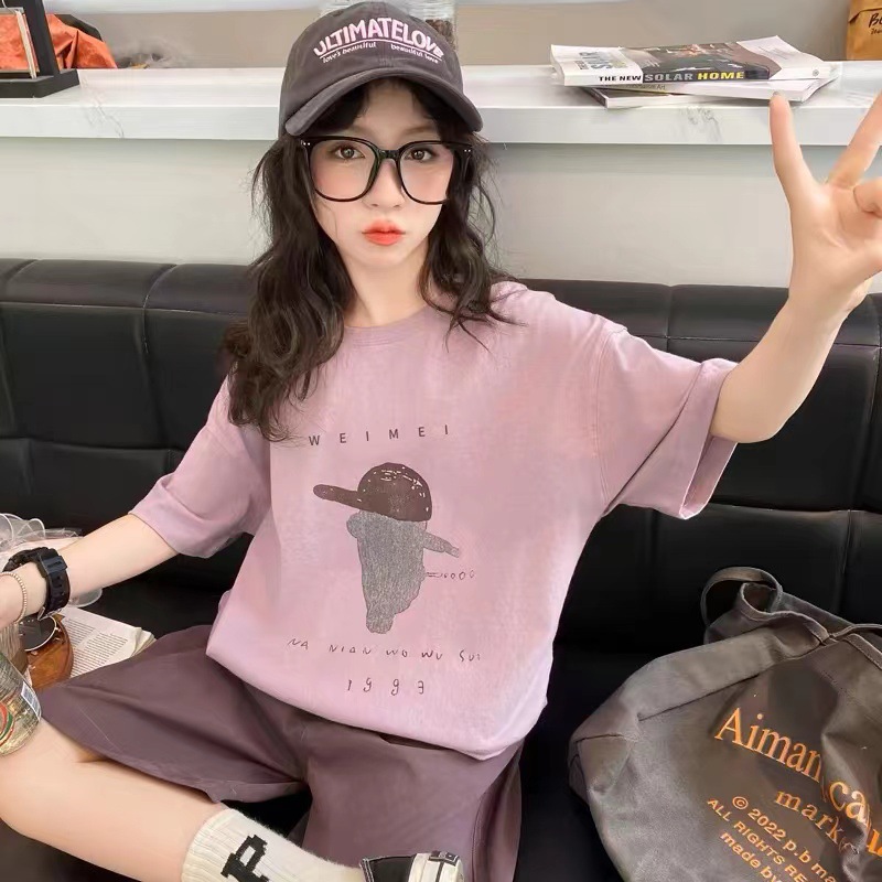 Girls' Sports Two Piece Fashion 2024 New Women's Short Sleeve Set Children's Casual Summer Dress_voghion.com