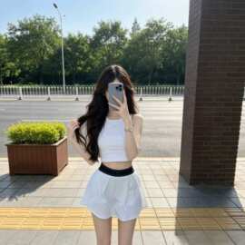 现货AL*字母小标速干短裙网球装时尚运动百搭休闲女士一件代发潮