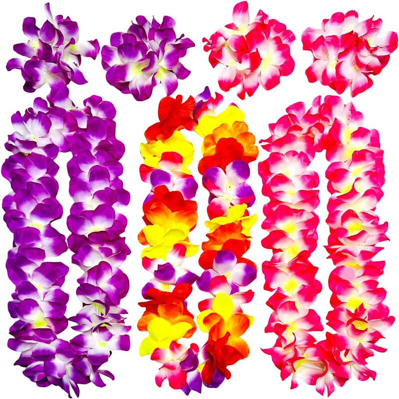 Hawaiian Flower Garland, Tropical Hula Dance Party, Christmas Combo Set, Hot-Selling Cross-Border Supply, Supports Dropshipping
