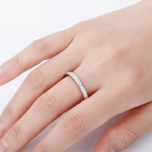 Amazon AliExpress Trendy Gold-plated Stainless Steel Solitaire Diamond Ring for Women Hip-hop Simple Ring Personality Accessory