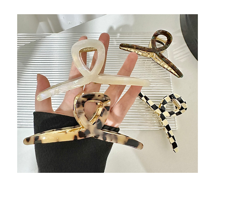 Ácido acético verdadero, horquilla de celebridad de Internet coreana, pinza de agarre, disco de detección avanzada para el cabello, pinza de tiburón, tamaño grande, accesorios para el cabello en la parte posterior de la cabeza_voghion.com