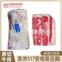 澳洲517安格斯M3后胸肥牛原切雪花牛肉火锅烤肉谷饲M1商用批发