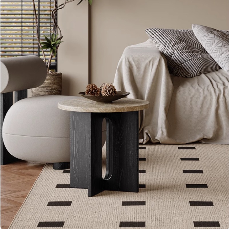 [수입소나무] 슬레이트 석회화 50*50*50cm 진한 검정색