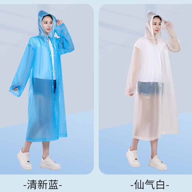 Raincoat for Cycling, Unisex, Non-Disposable Raincoat for Adults, Long Full-Body Eva Raincoat, Thickened