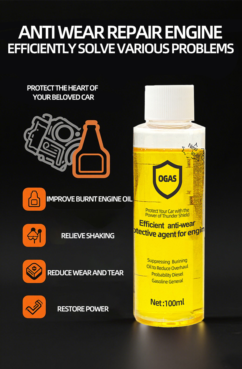 High-Efficiency Anti-Wear Agent for Automobile Engines, Fuel Engine Repair, Anti-Rust, Noise Reduction, Protection, Anti-Shake Repair Fluid