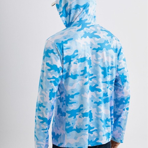 Fishing jacket, fishing shirt, long sleeve, UV protection face mask, hooded fishing jacket, UPF 50+, cross-border sun protection fishing jacket