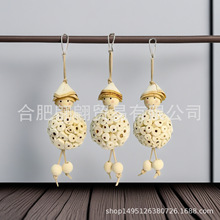 鹦鹉玩具鸟玩具通草球娃娃啃咬玩具鸟笼装饰配件啃咬玩具解闷跨境