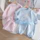 Girls' Casual suit Children's Spring and Autumn New Sweet Western Style Fashionable Sweat Sweat Pants Two-piece Set for Little Girls' Trendy