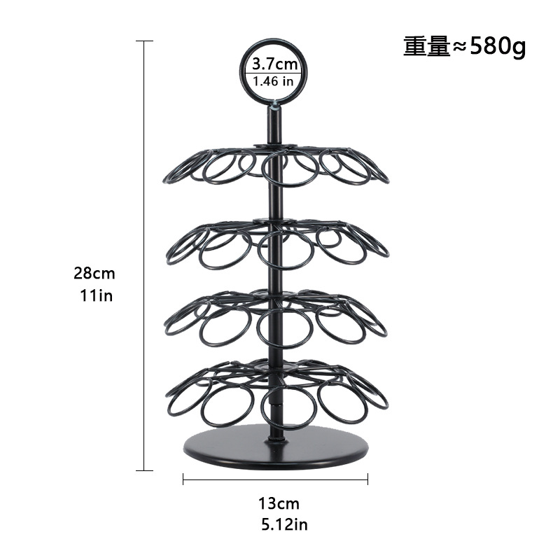 Compatible con Nespresso cápsulas de café árbol de Navidad 40 cápsulas de café almacenamiento estante de suelo giratorio