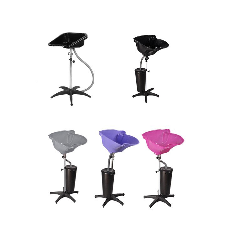 Bandeja móvil para champú, soporte ajustable para champú de pie o sentado, lavabo ligero de plástico para pacientes mayores, cuidado del cabello.