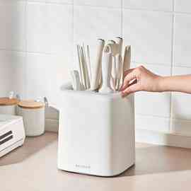 家用厨房收纳筒塑料旋转刀架厨房用品组合筷笼刀架筷桶一体套装