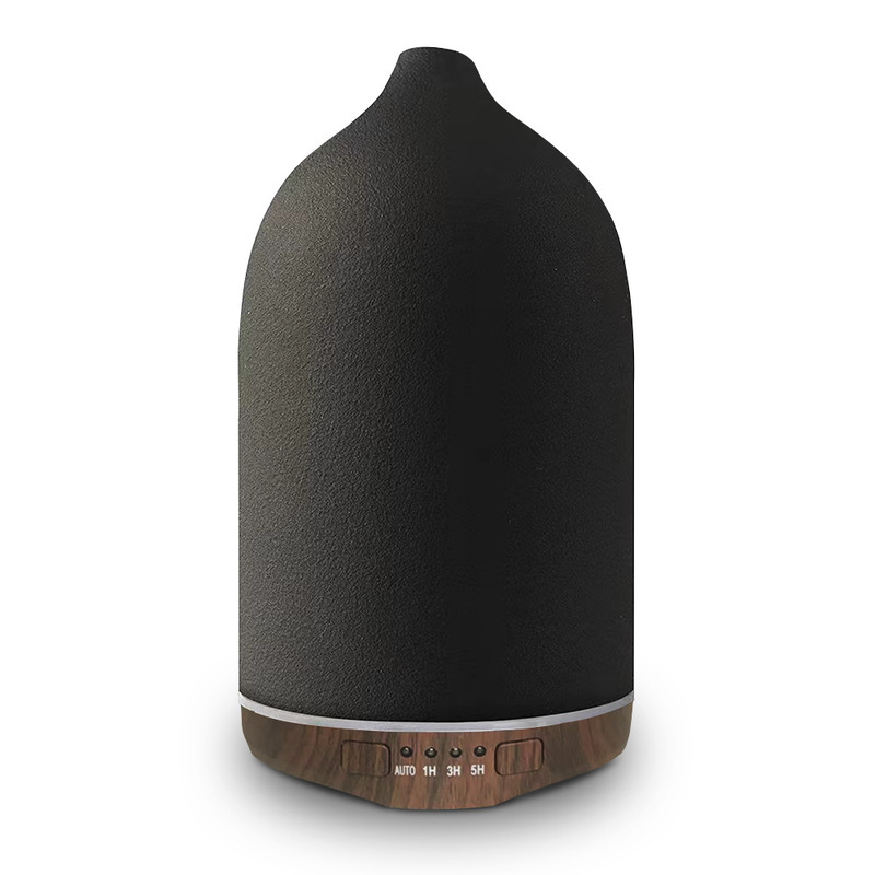 250ml木目セラミック短口加湿器カラフルな白と黒セラミックアロママシン超音波エッセンシャルオイルディフューザー|undefined