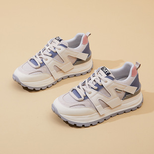 European station trendy thick-soled versatile women's 2024 spring new ins sports style versatile casual women's shoes in stock