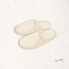 Wholesale Thickened Coral Fleece Disposable Slippers for Home Use, EVA Slippers for Hotel Guests, Guesthouses, Travel, and Beauty Salons