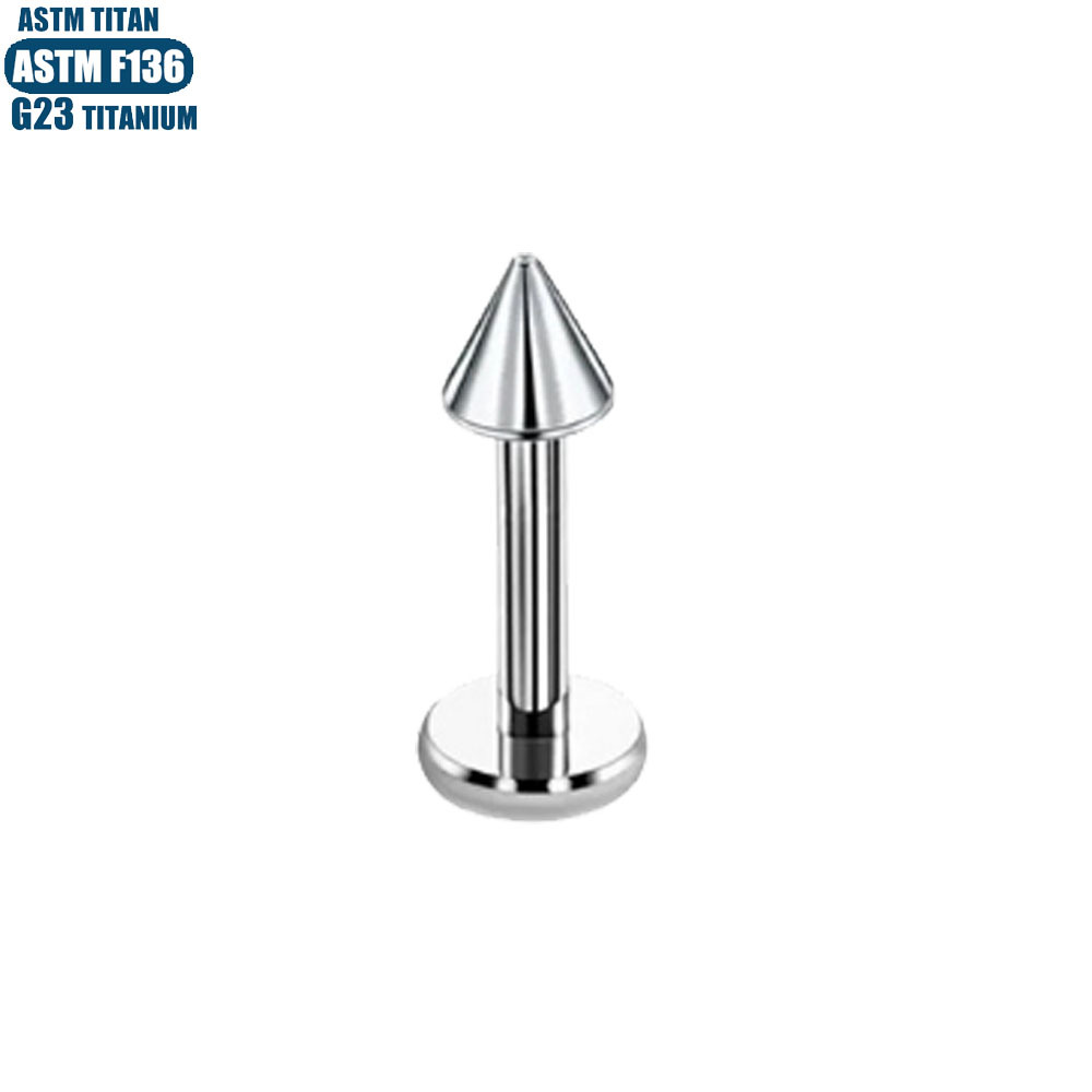 Labret piercing jewelry detail image