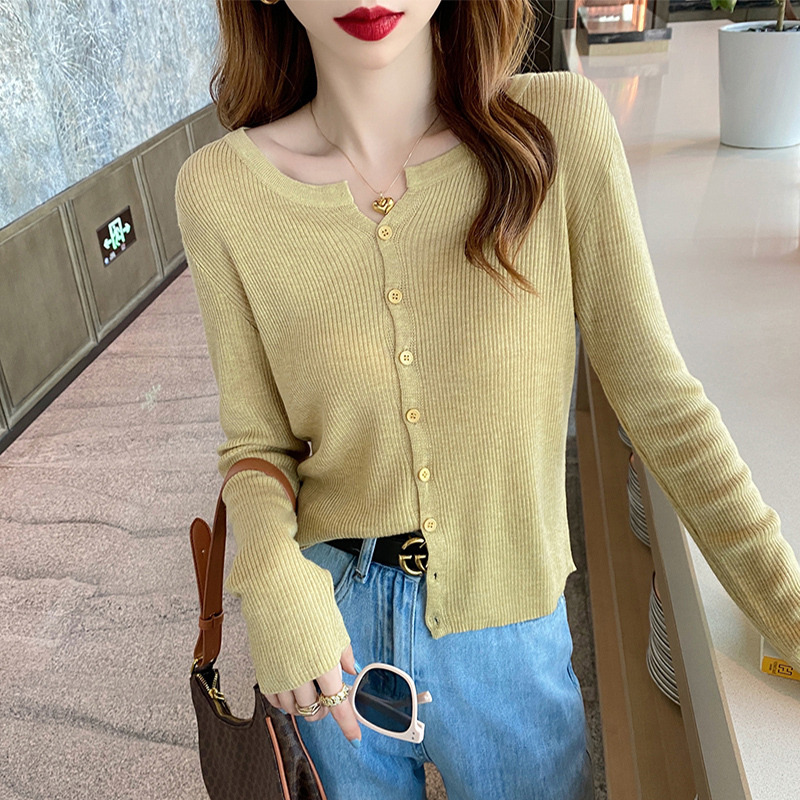 针织衫女短款白色外搭小开衫防晒外套薄款2025年夏季新款冰丝上衣|undefined