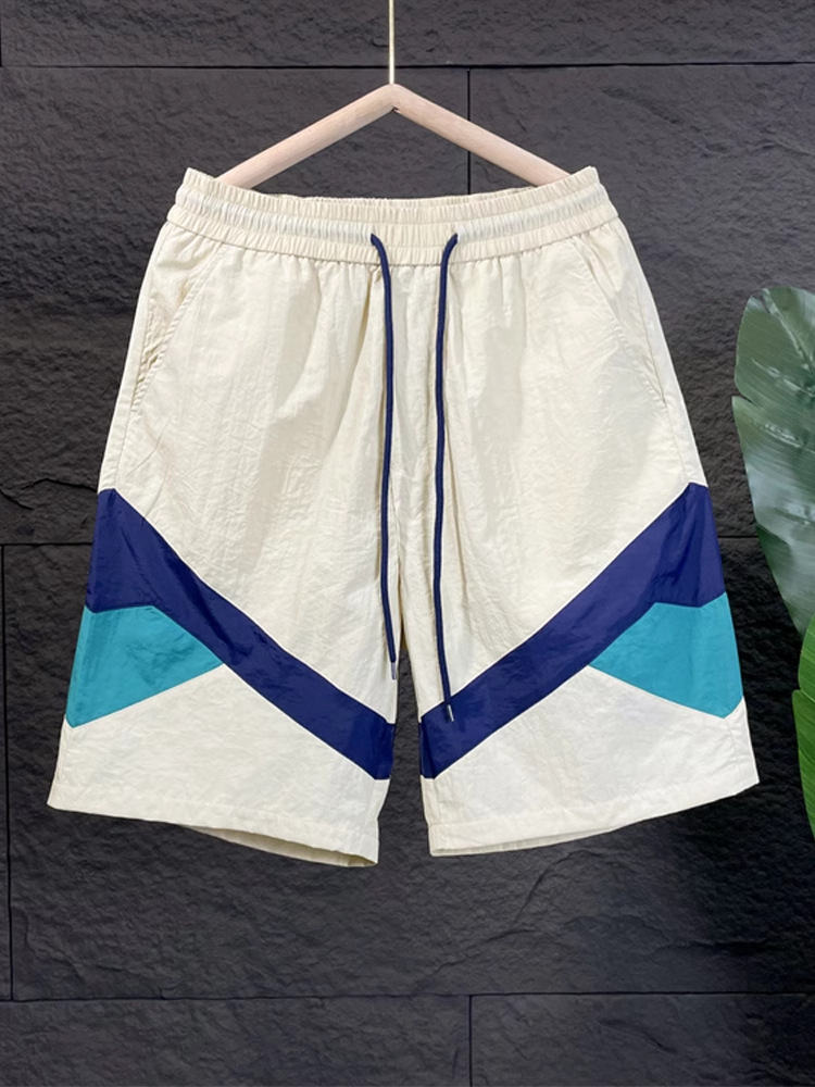 Men's Casual Shorts Colour Blocking Quick Drying Summer Sports_voghion.com