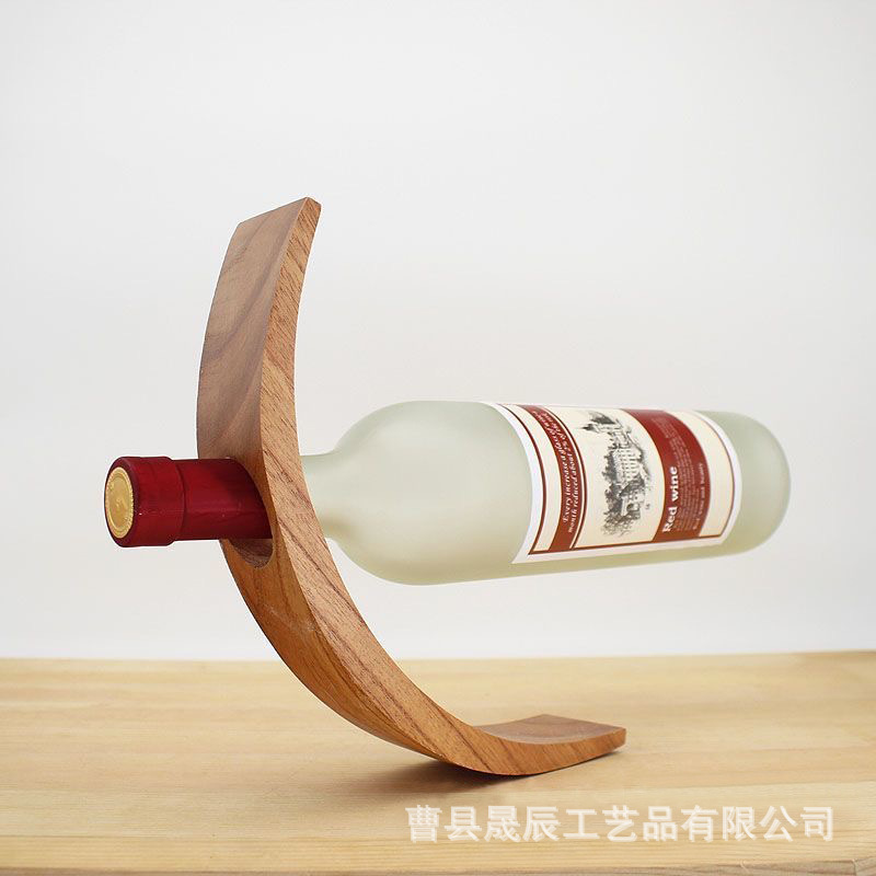 Transfronterizo nuevo estante de vino de madera sola botella de vino estante de almacenamiento de agua decoración del hogar vino tinto seco rojo soporte de exhibición