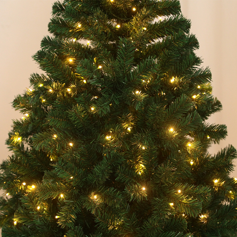 Amazon venta caliente LED ligado luz árbol de Navidad cálido blanco iluminación de color árbol automático cifrado árbol de Navidad PVC verde image 5