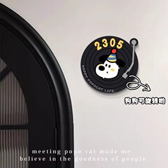 レコード子犬回転アクリルドア番号クリエイティブホームデコレーションデジタルナンバープレート自己粘着リマインダーボード