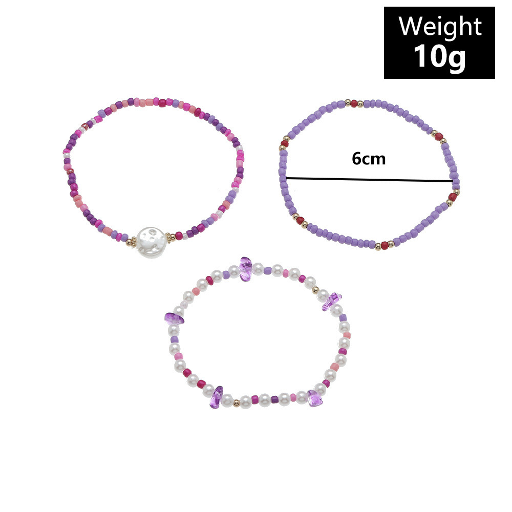 15g Weight Bracelets Classification Beads Chain Material 1 Set Quantity Casual, Daily Occasion Artificial Crystal, Seed Bead Material Geometric Pattern Women's Gender Beaded Design Simple Style Style Simple Style Geometric Artificial Crystal Seed Bead Beaded Women's Bracelets 5