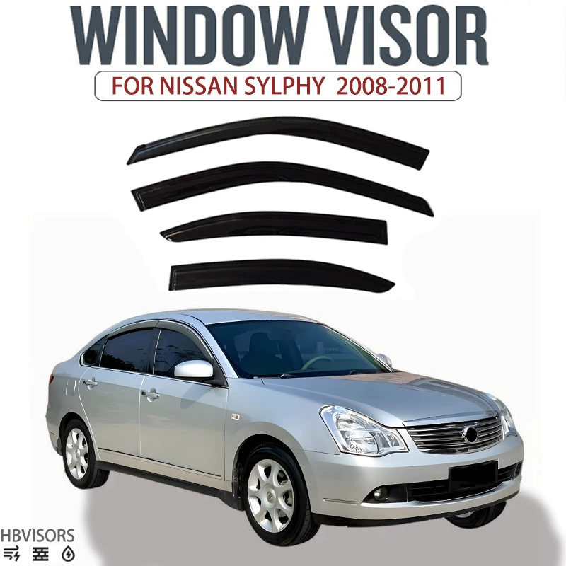 Подходит для Nissan Sylphy Xuanyi Rain Blocking Rain Black Window Visor Window Visor