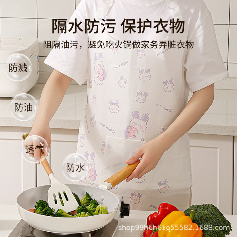 一次性无纺布围裙罩衣厨房家用隔脏餐饮吃饭围兜防水防油吃火锅|undefined