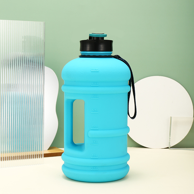 Personalizable gran capacidad deportes hervidor fitness taza de agua al aire libre camping taza de agua con mango Internet celebridad tonelada cubo