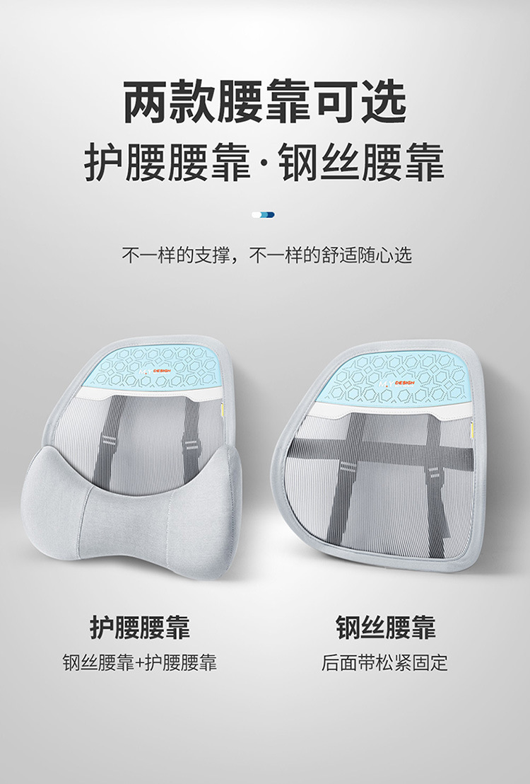 Car Lumbar Support for All Seasons, Anti-Sweat Mesh Breathable Office Sedentary Lumbar Support Cushion, Car Seat Memory Foam Lumbar Support
