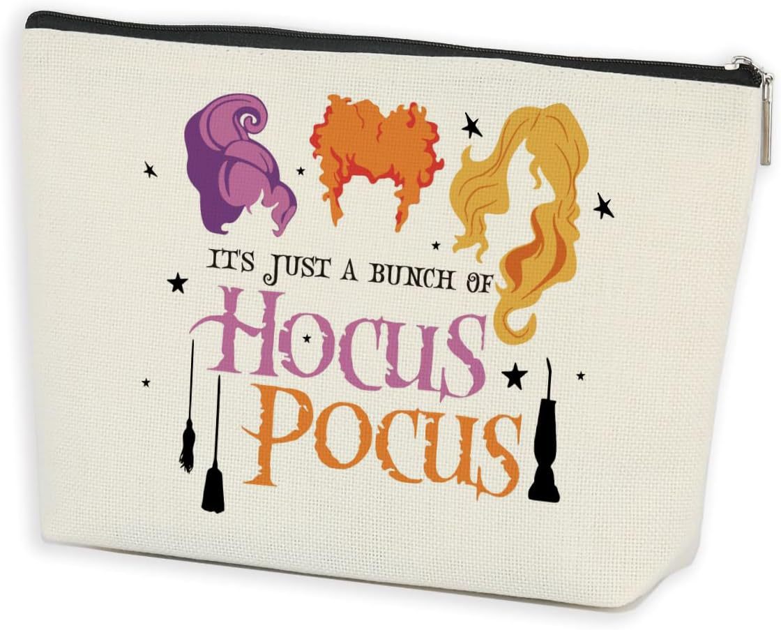 Transfronterizos Amazon Halloween maquillaje letras Halloween brujas maquillaje bolsa bolsa de almacenamiento lino fábrica directa