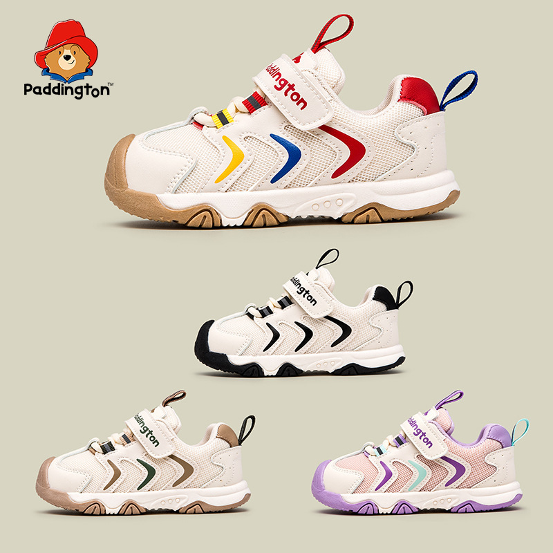 Paddington Bear Spring and Autumn New Children's Non-Slip Breathable Toddler Shoes, Boys' Casual Shoes, Girls' Comfortable Functional Shoes