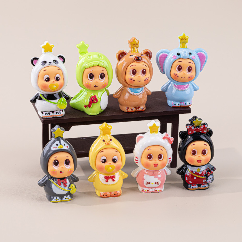 动物星星崽 diy饰品配件潮玩盲盒盲袋树脂公仔对对碰车载桌面摆件|undefined
