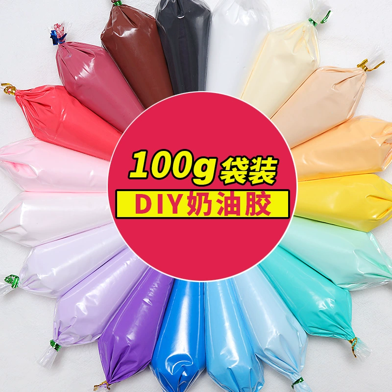 Набор клея DIY Cream Glue 100 г пакетики, более 30 оттенков для кейсов и брелков