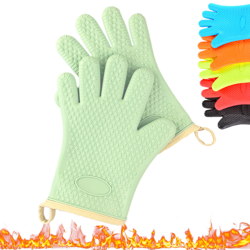 Non-slip silicone gloves