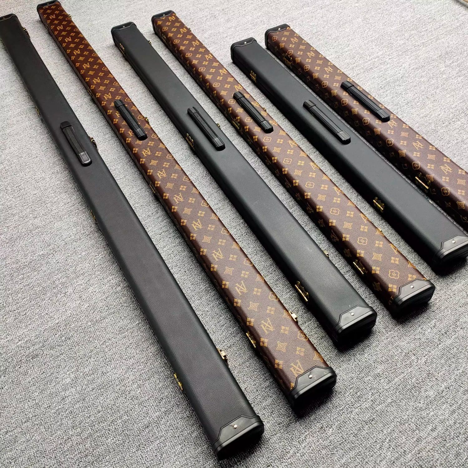 台球杆盒通用分体杆盒外包通杆一体杆盒中式球杆包桶杆塑钢球杆盒