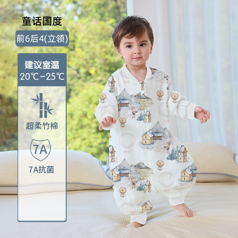 Front 6, back 4 - bamboo cotton [recommended room temperature: 20-25℃] fairytale kingdom / S size [suitable for height 60-85cm] 6-18 months