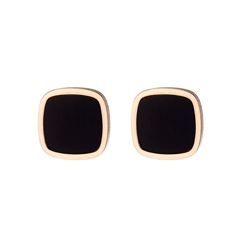 Classic sophisticated crooked earrings stainless steel, accessory, Korean style, simple and elegant design, internet celebrity