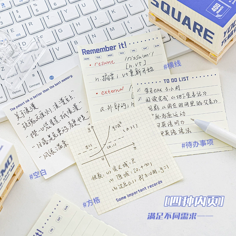 Wooden note for students, high quality sticker, scheduler