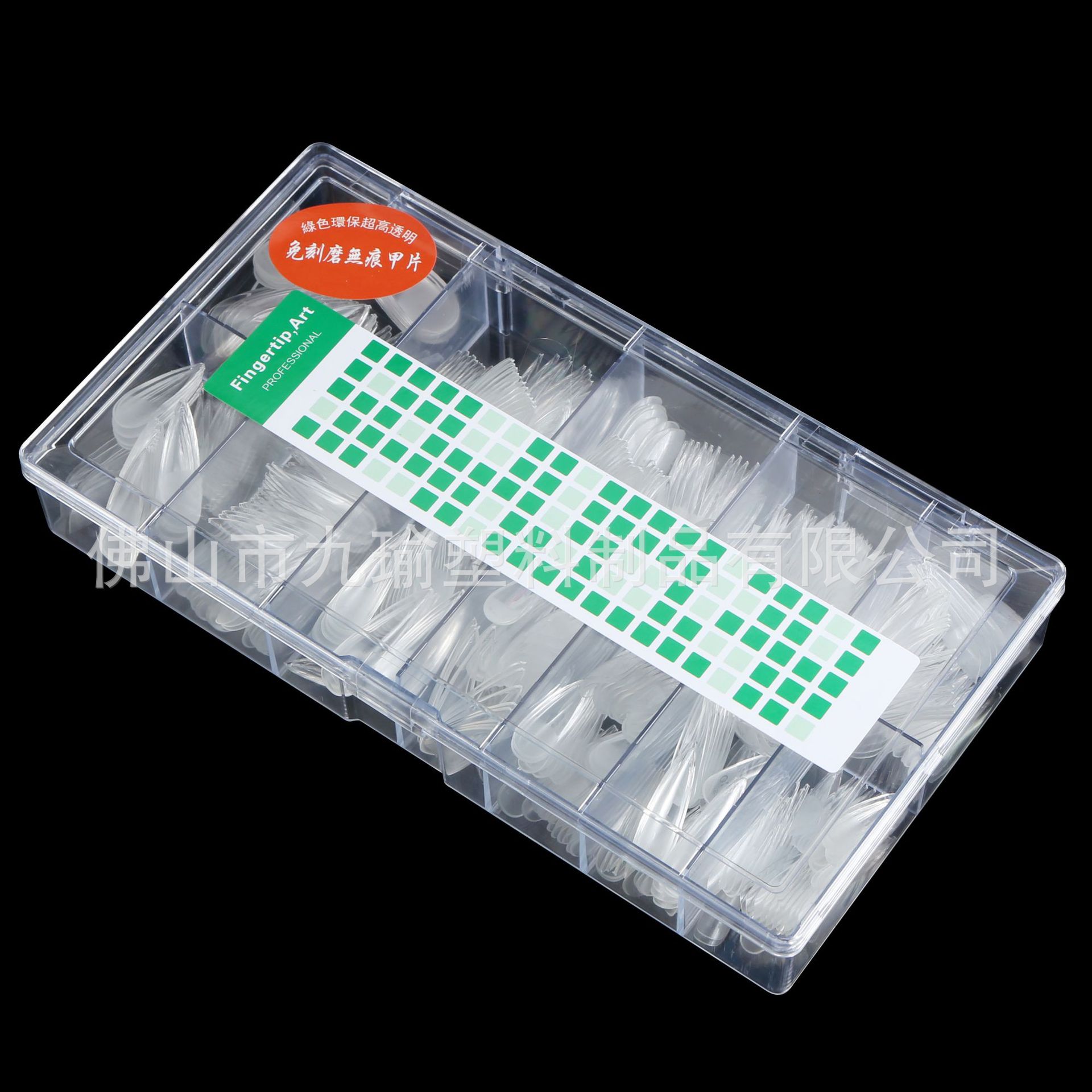 JP006 - 3 medio esmerizado largo cabeza de uñas desgaste extensión de uñas parche de tamaño completo 24 piezas / placa más tamaño opcional